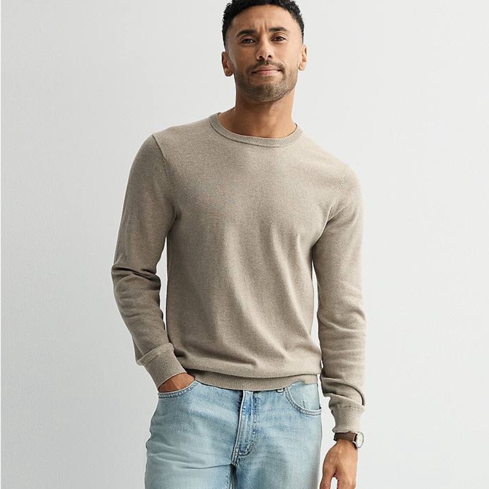 Men’s Sonoma Goods For Life Lightweight Light Brown Sweater NWT Size L